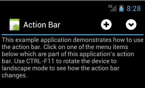 Action Bar Example